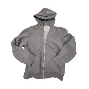 Aeropostale Vintage Y2K Full Zip Hoodie Sweatshirt Men's XL Gray 90s Grunge